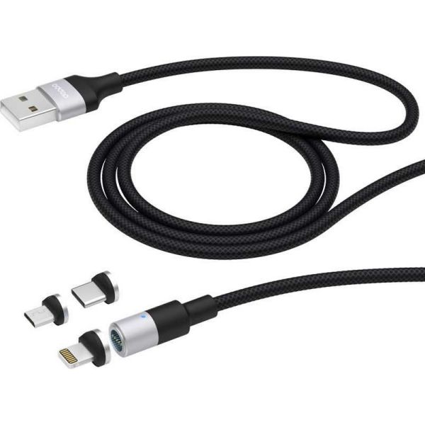Кабель Deppa 72282 USB - Lightning черный 1,2 м